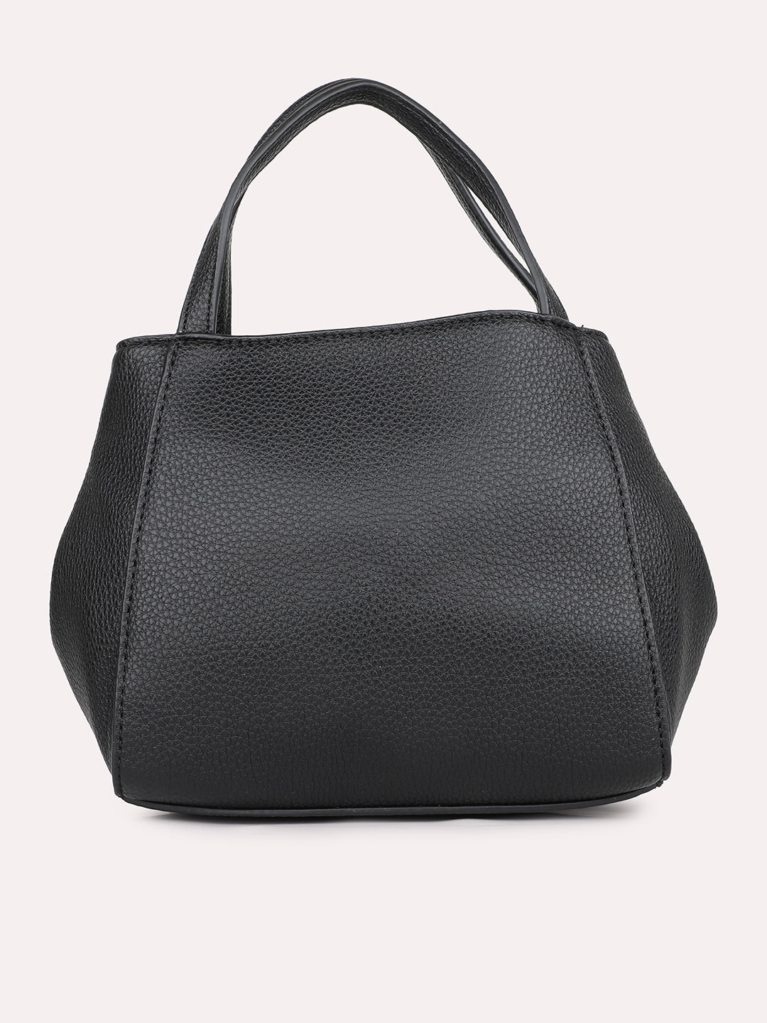 Womens Black Textured Sling Bag