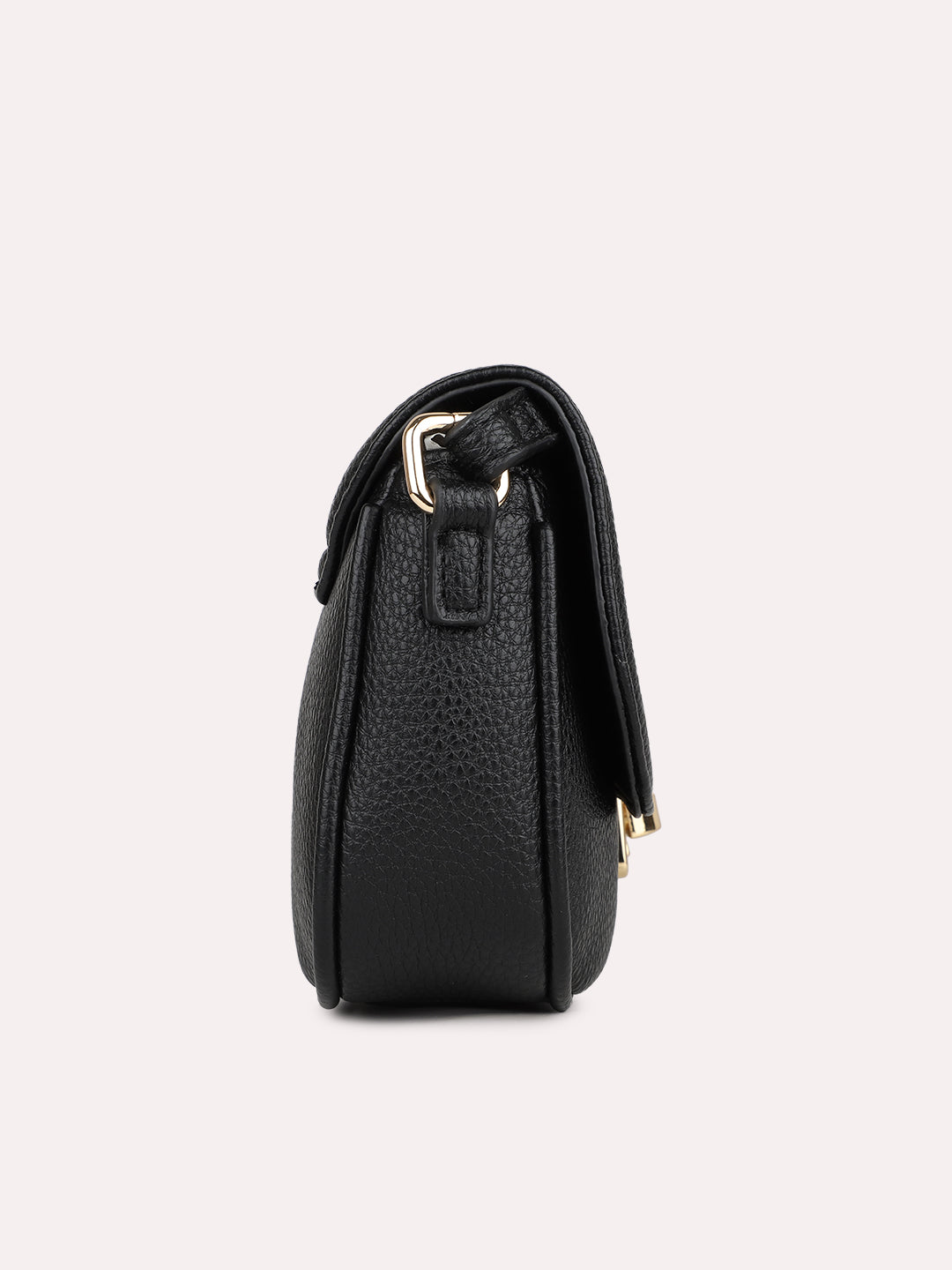 Womens Black Solid Sling Bag