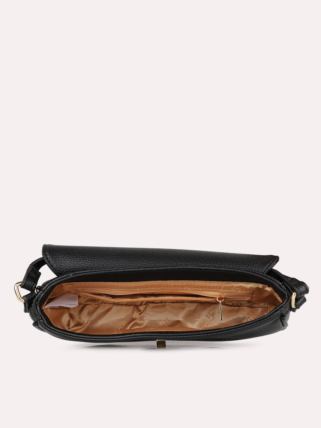 Womens Black Solid Sling Bag