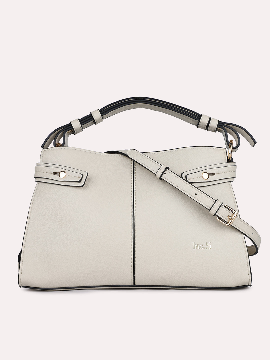 Womens Beige Solid Handbag