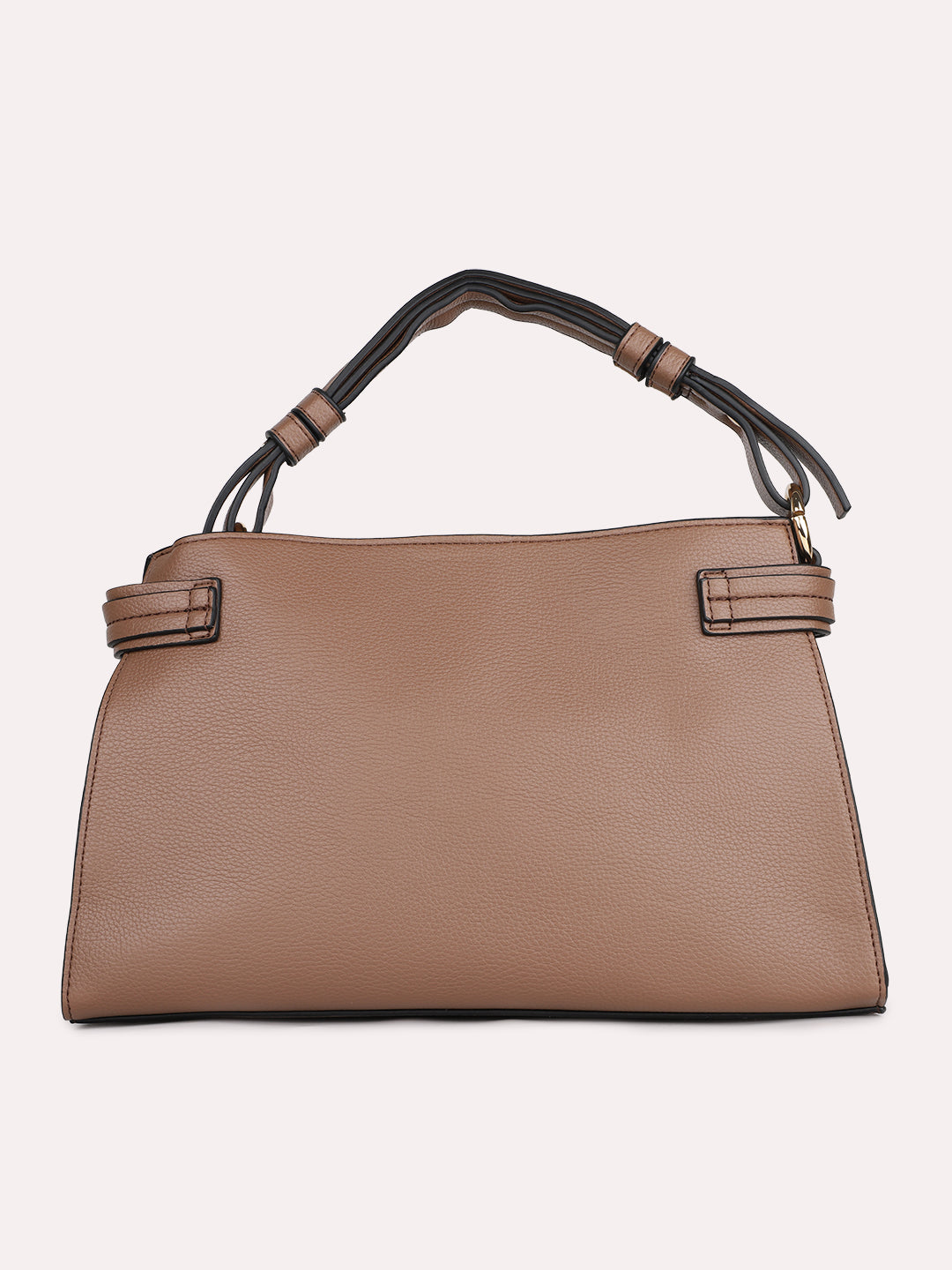 Womens Brown Solid Handbag