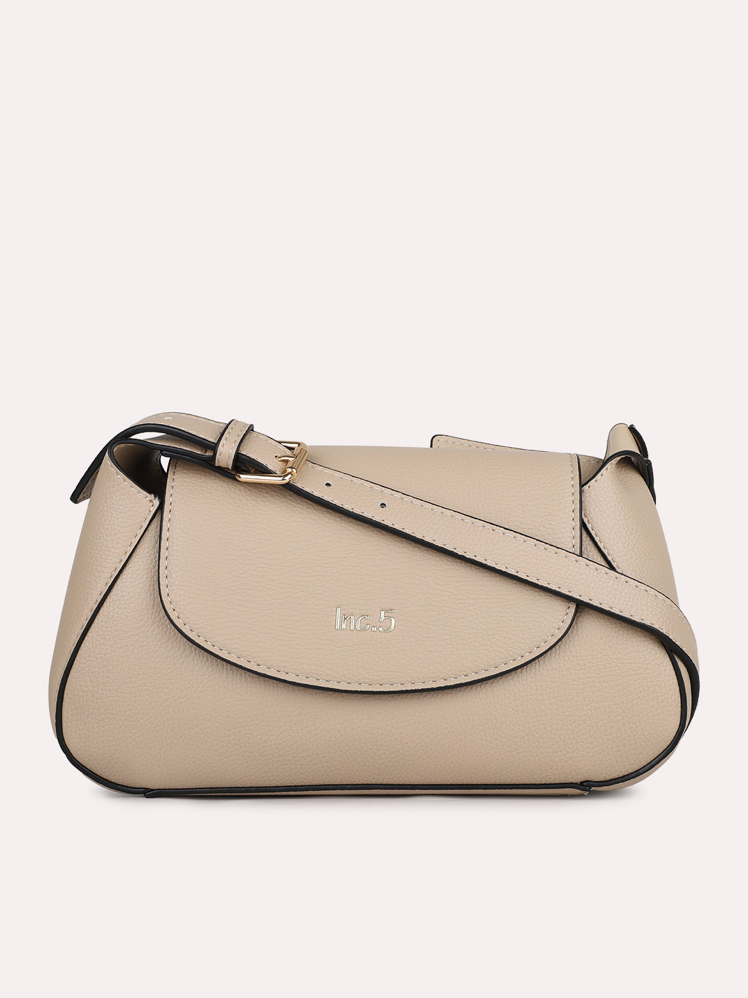 Womens Beige Solid Shoulder Bag