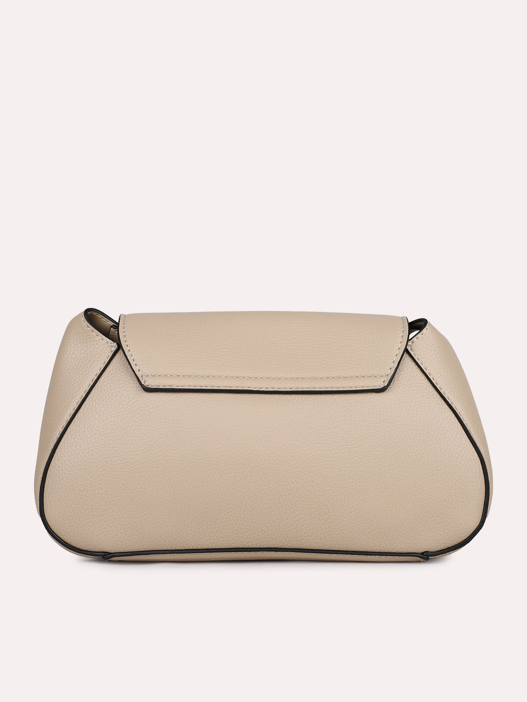 Womens Beige Solid Shoulder Bag