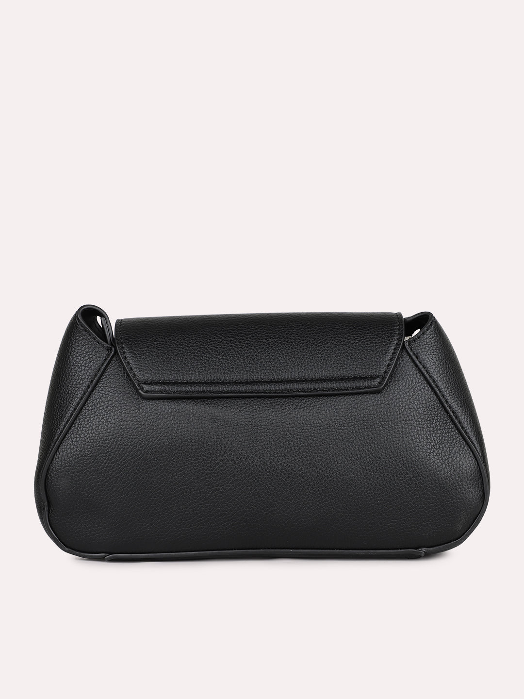 Womens Black Solid Shoulder Bag