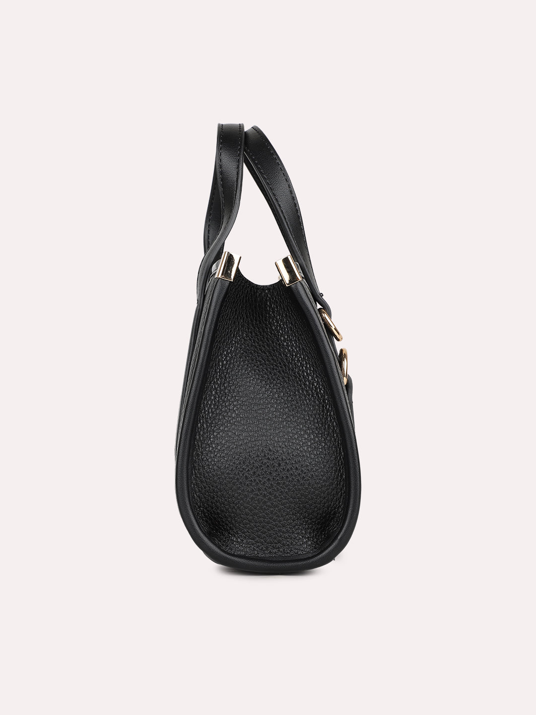 Womens Black Textured Sling Bag