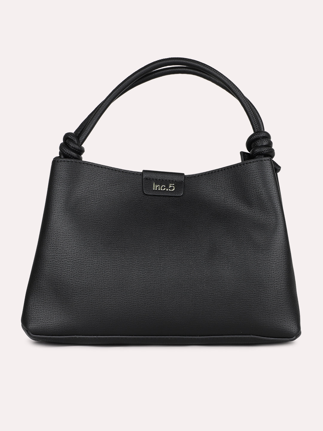 Womens Black Solid Handbag