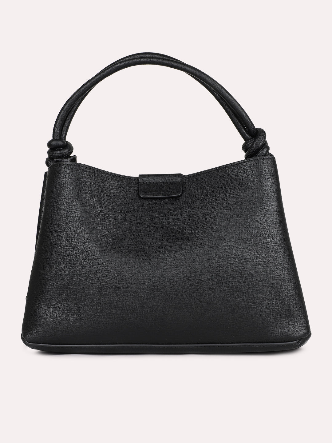 Womens Black Solid Handbag