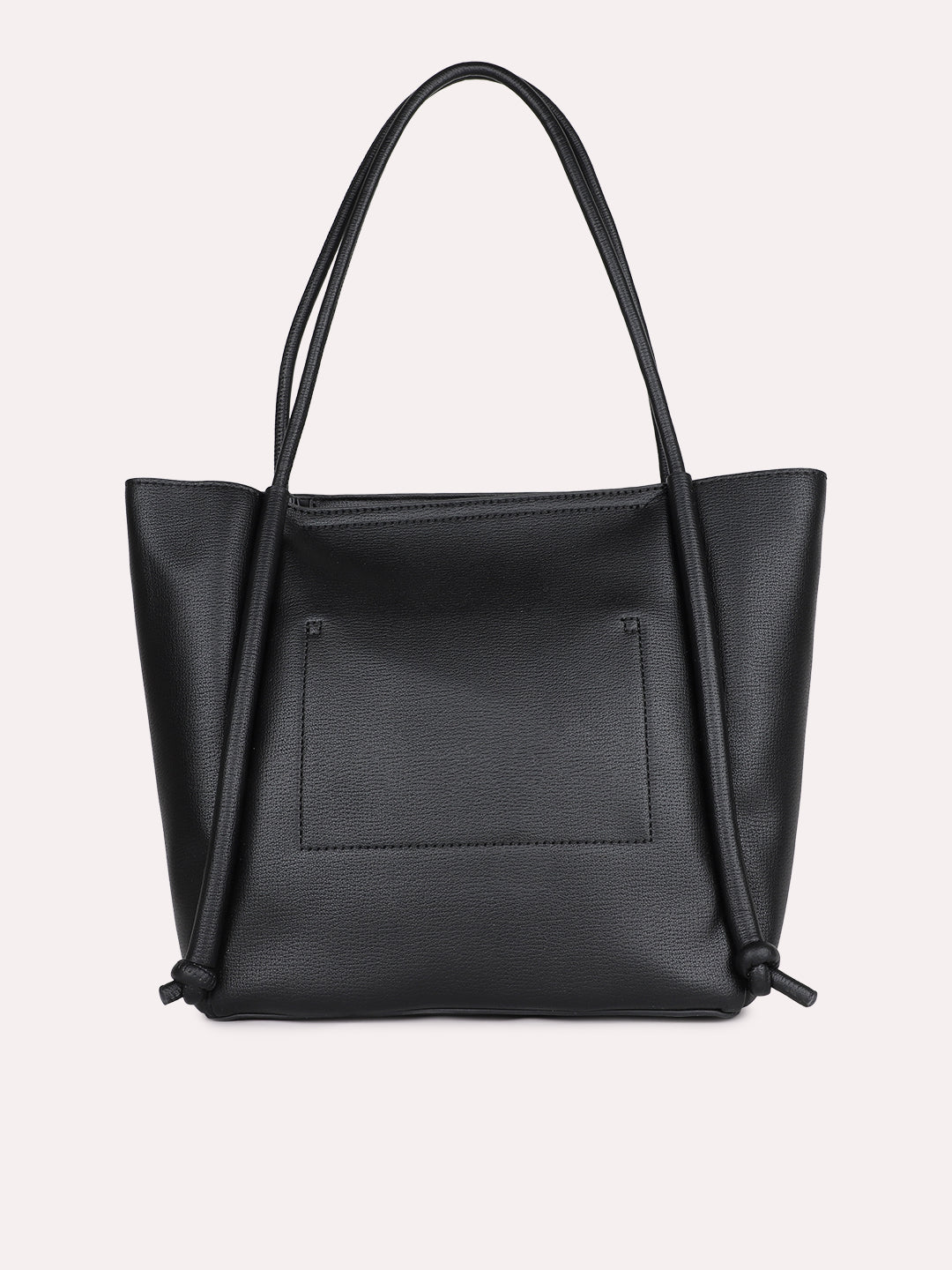 Womens Black Solid Shoulder Bag