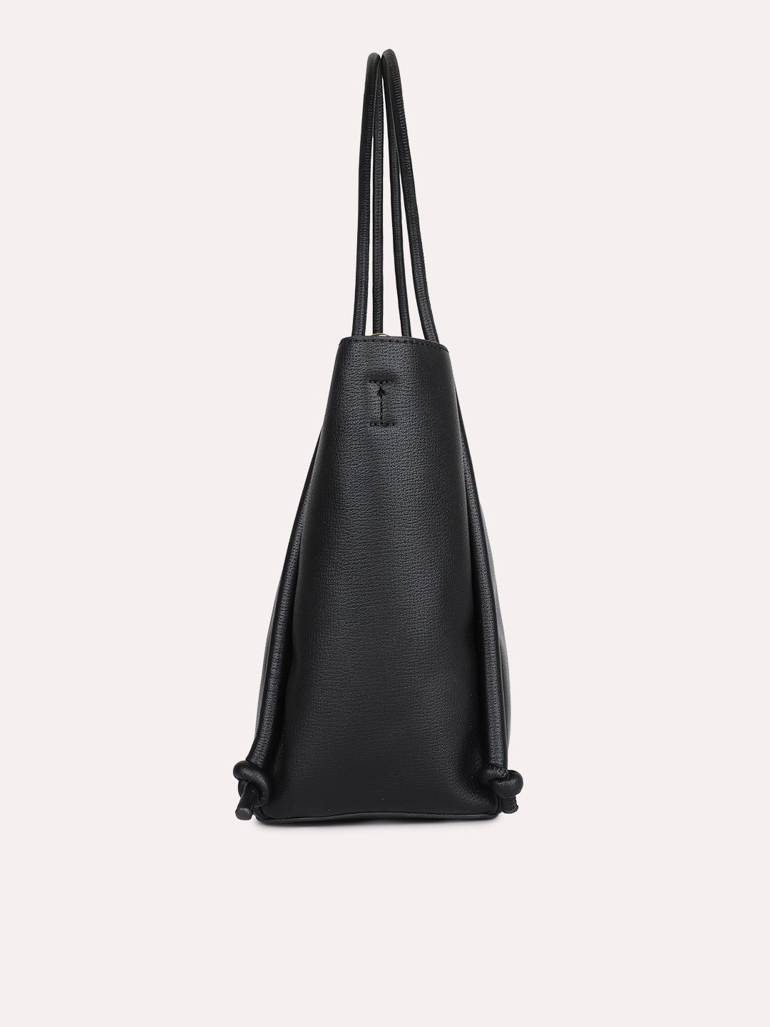 Womens Black Solid Shoulder Bag