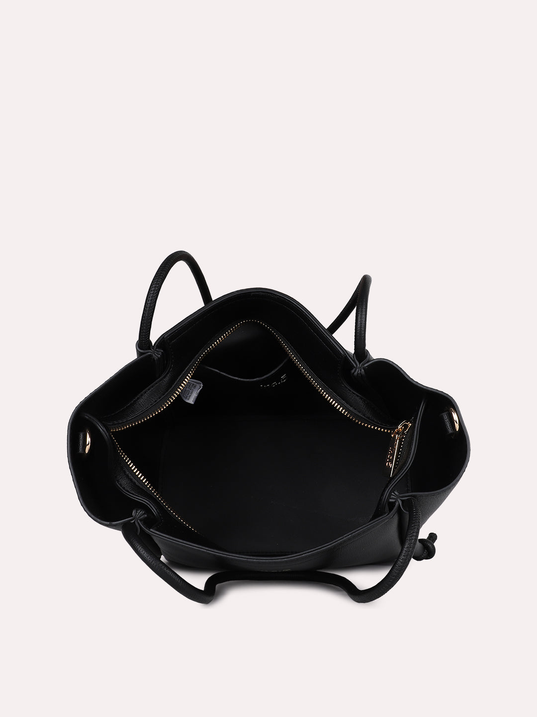 Womens Black Solid Shoulder Bag