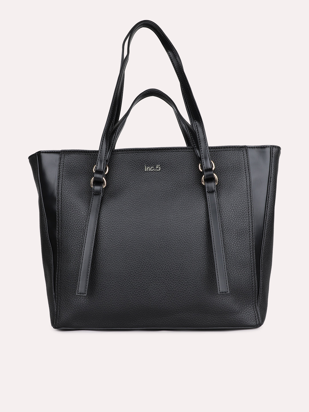 Womens Black Solid Shoulder Bag