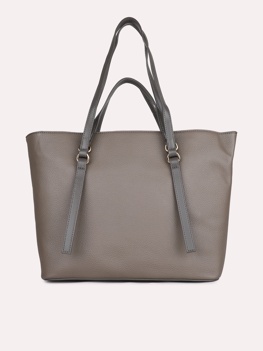 Womens Grey Solid Shoulder Bag