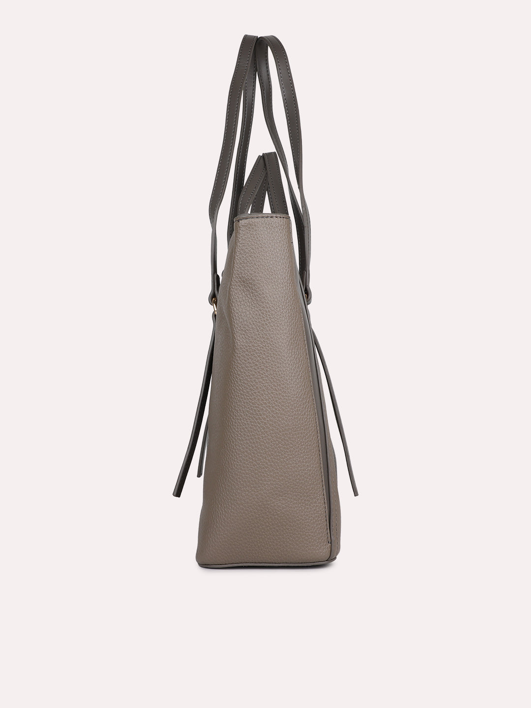 Womens Grey Solid Shoulder Bag