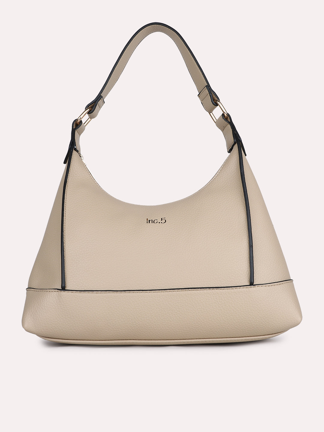 Womens Beige Solid Shoulder Bag