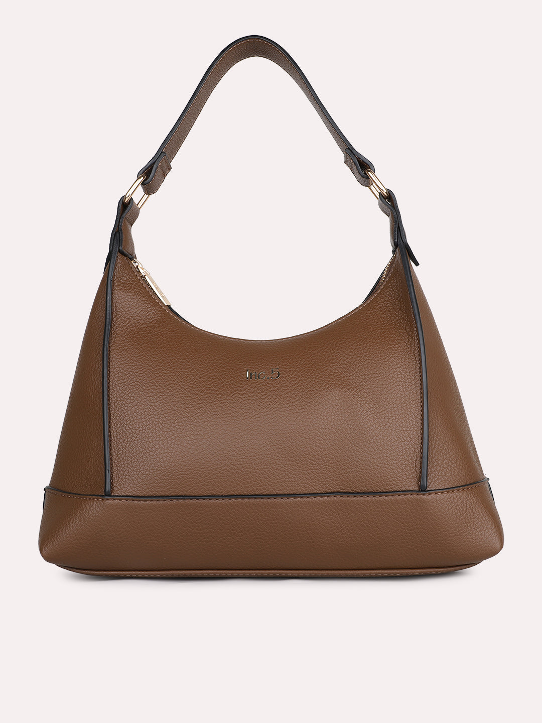 Womens Brown Solid Shoulder Bag