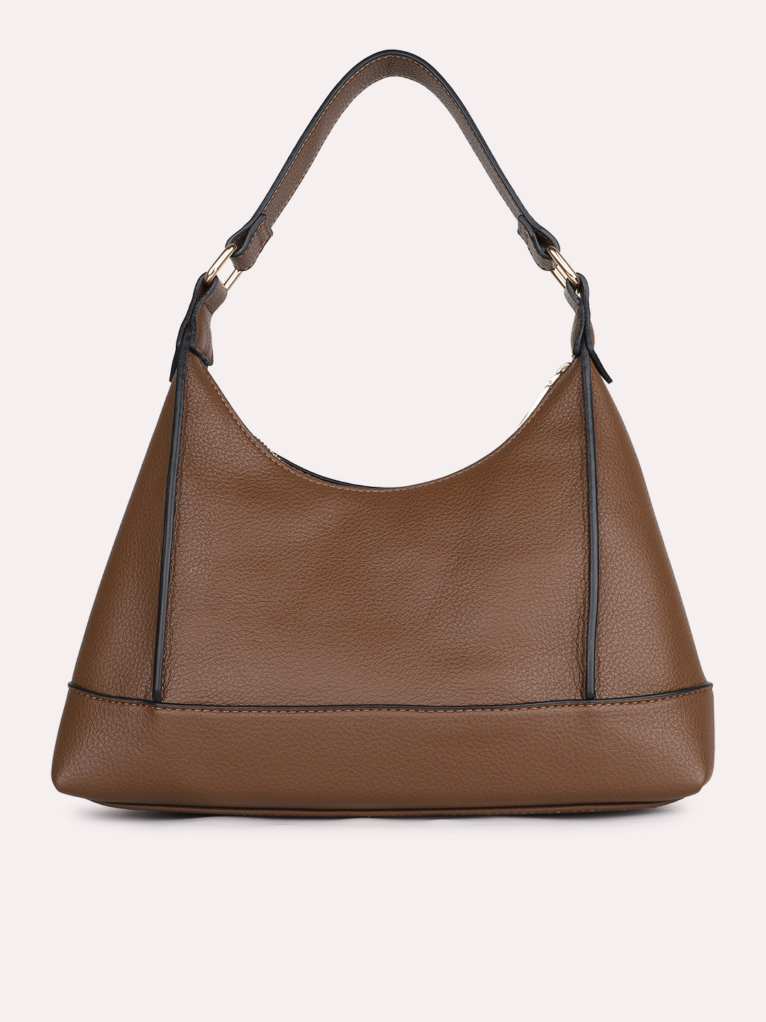 Womens Brown Solid Shoulder Bag