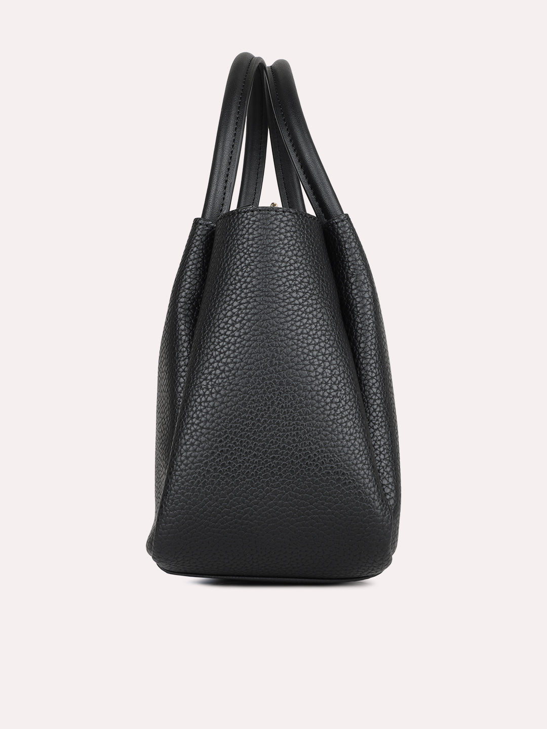 Womens Black Textured Handbag