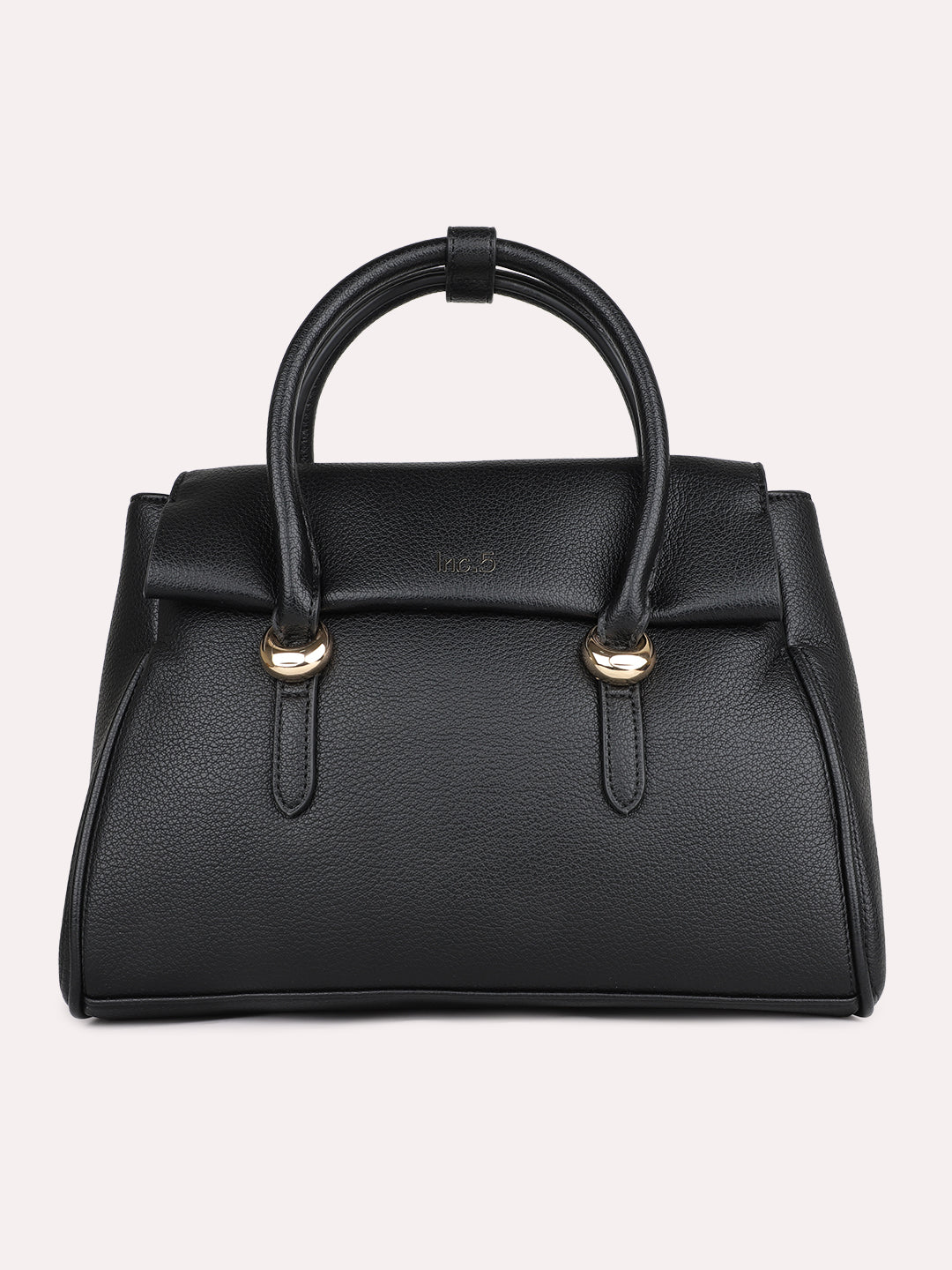 Womens Black Solid Handbag