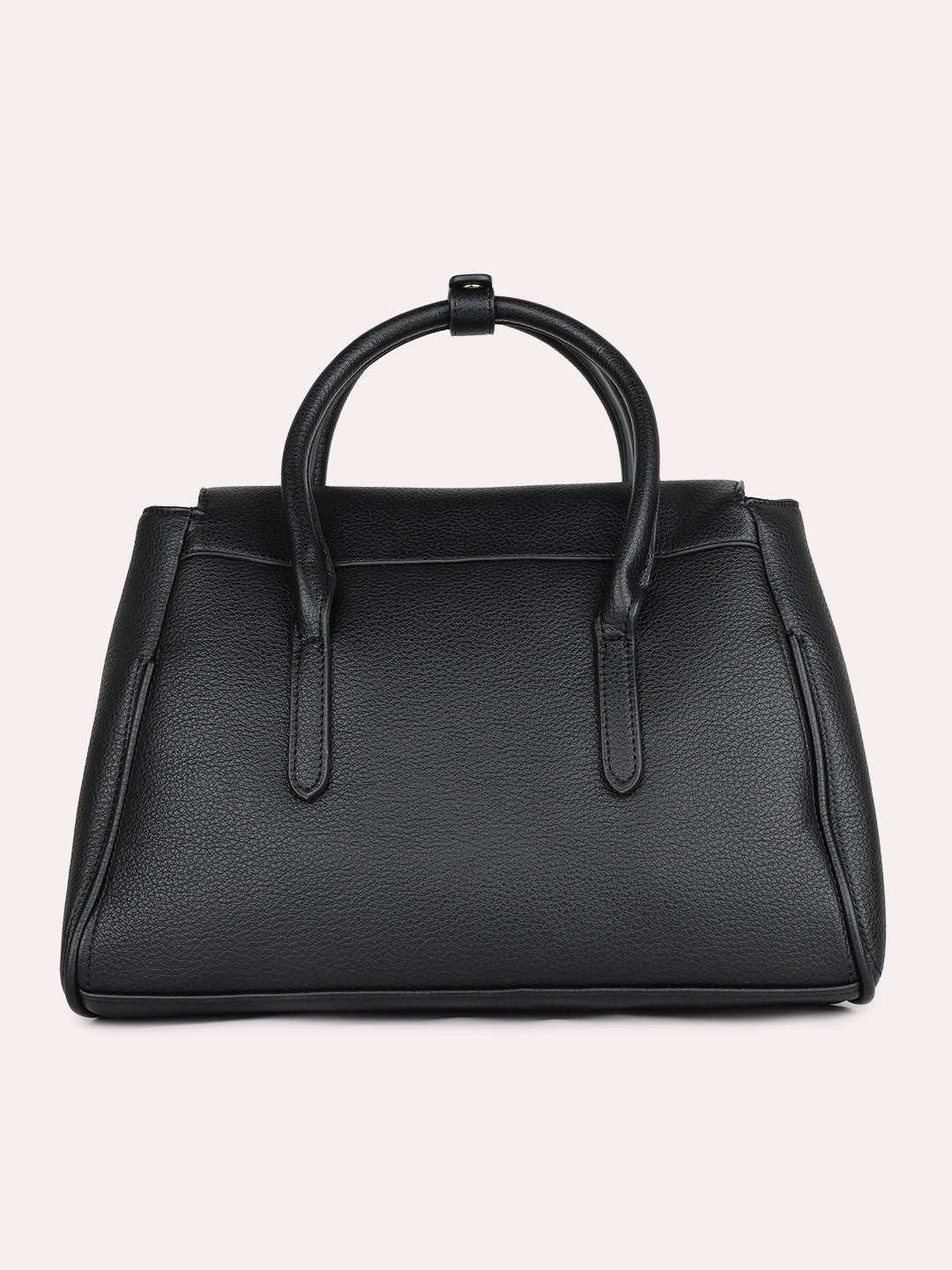 Womens Black Solid Handbag