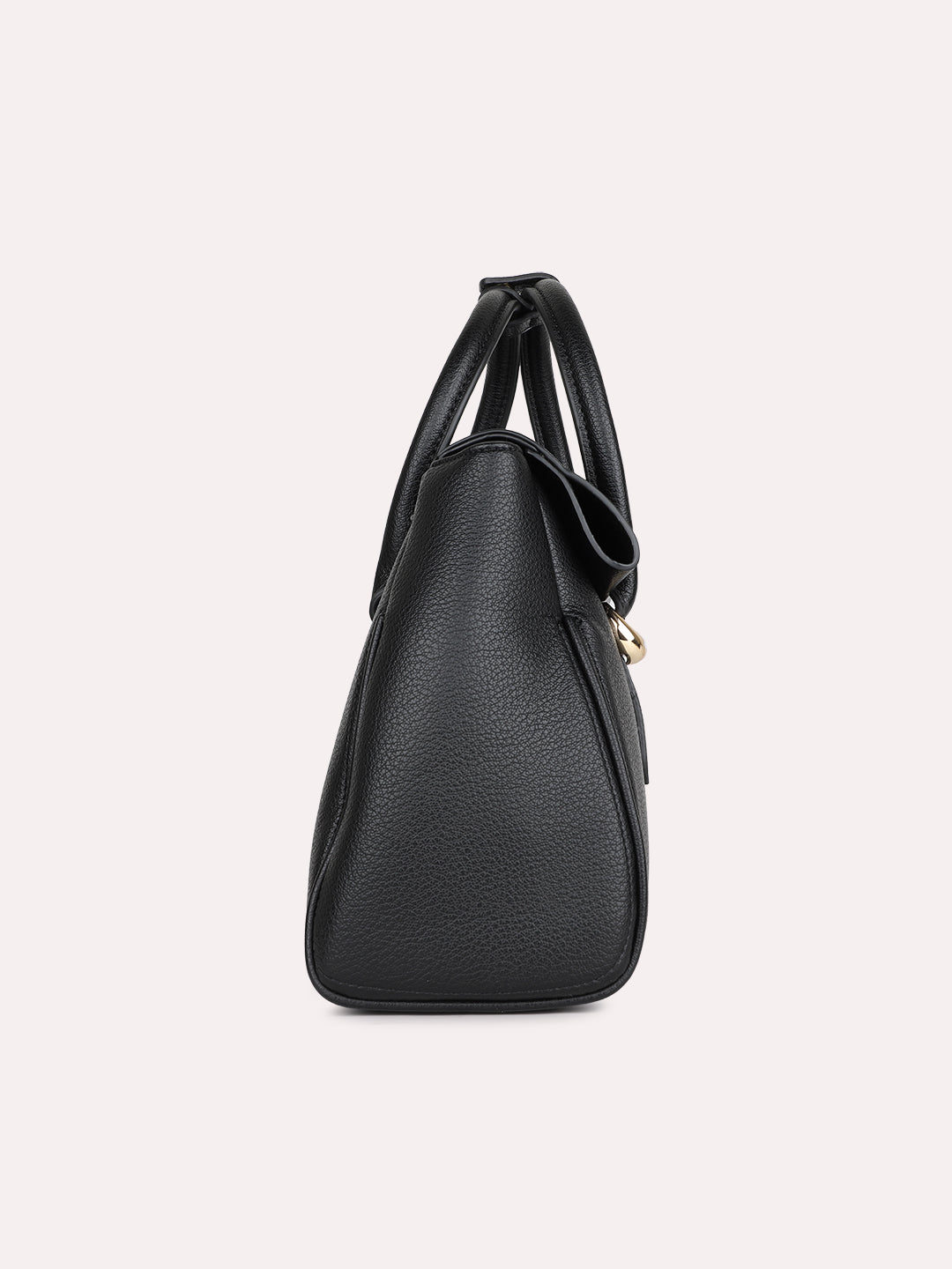 Womens Black Solid Handbag