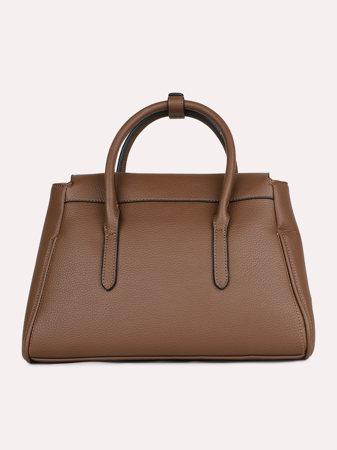 Womens Brown Solid Handbag