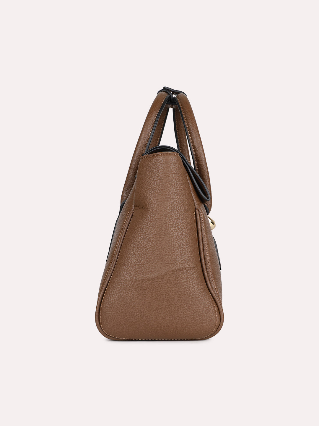 Womens Brown Solid Handbag