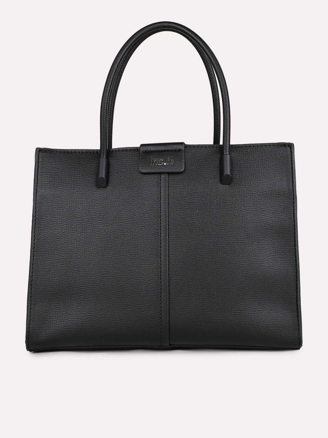 Womens Black Solid Handbag