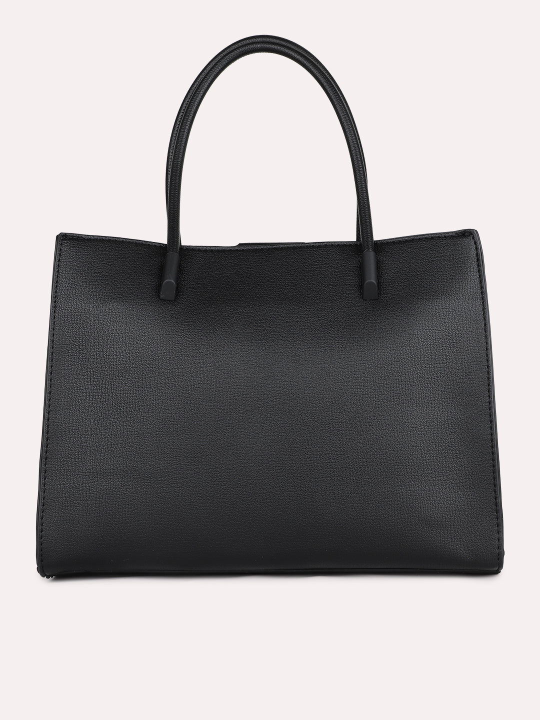 Womens Black Solid Handbag