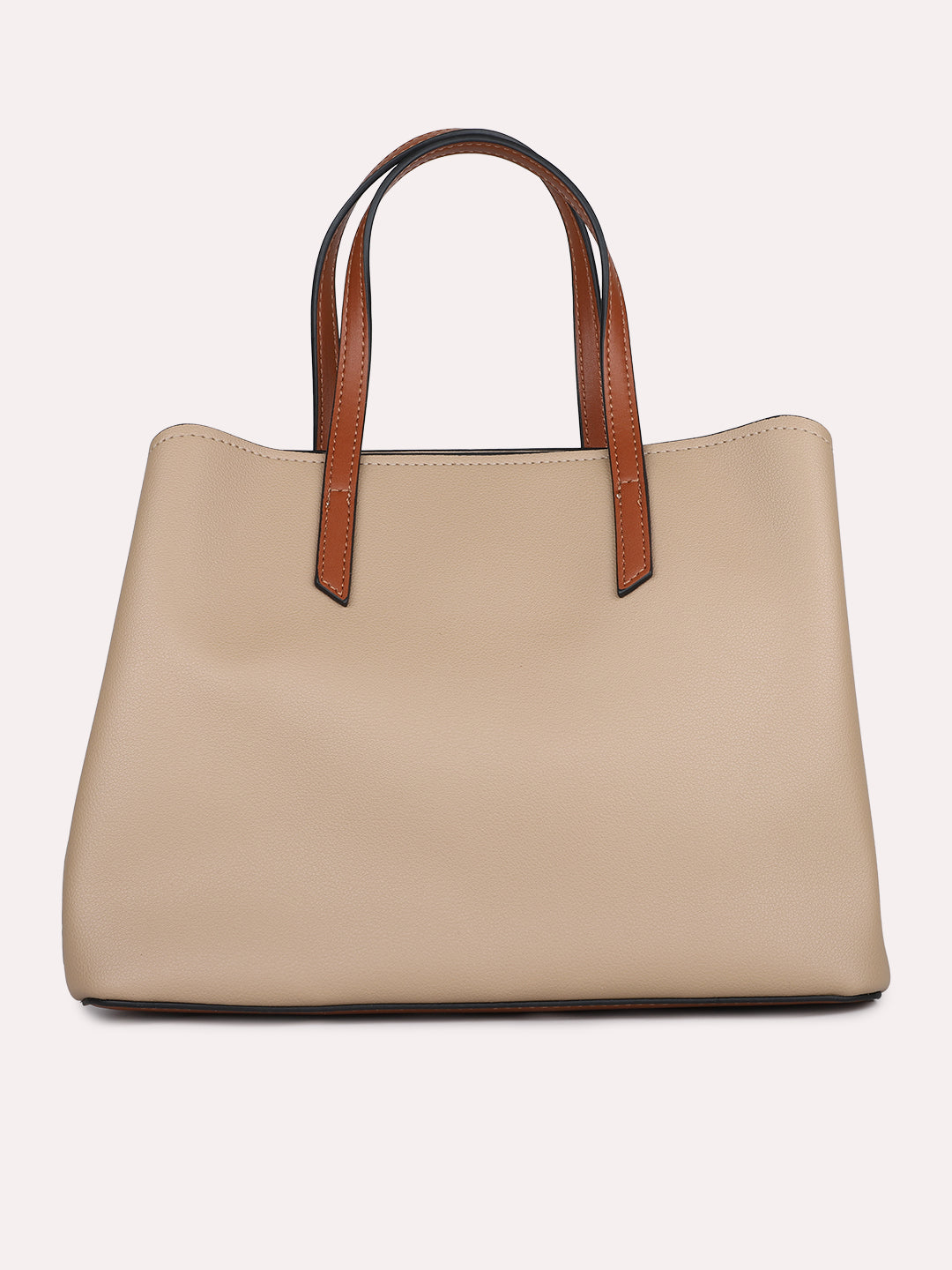 Womens Khaki Solid Handbag