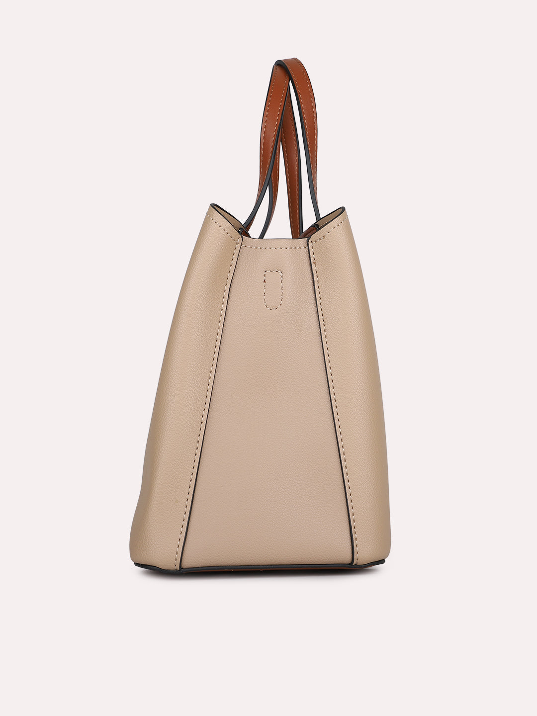 Womens Khaki Solid Handbag