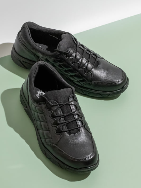 Atesber Black Casual Lace-up Shoes For Mens