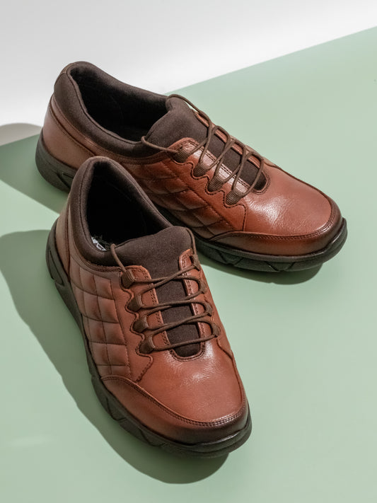 Atesber Tan Casual Lace-up Shoes For Mens