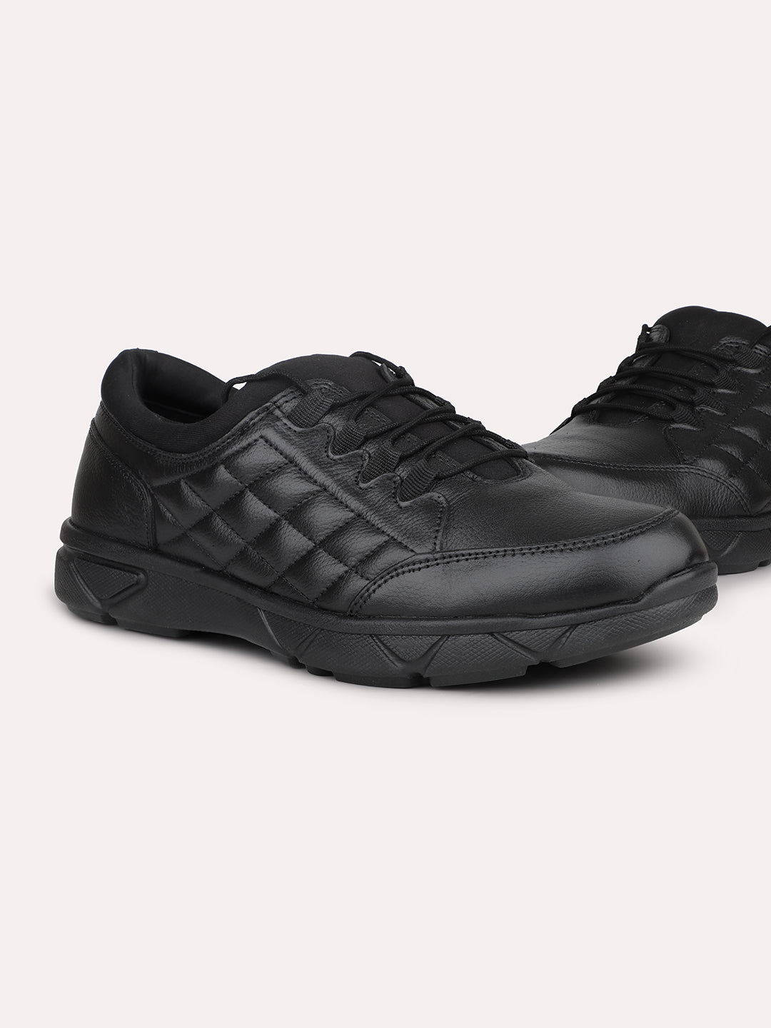 Atesber Black Casual Lace-up Shoes For Mens