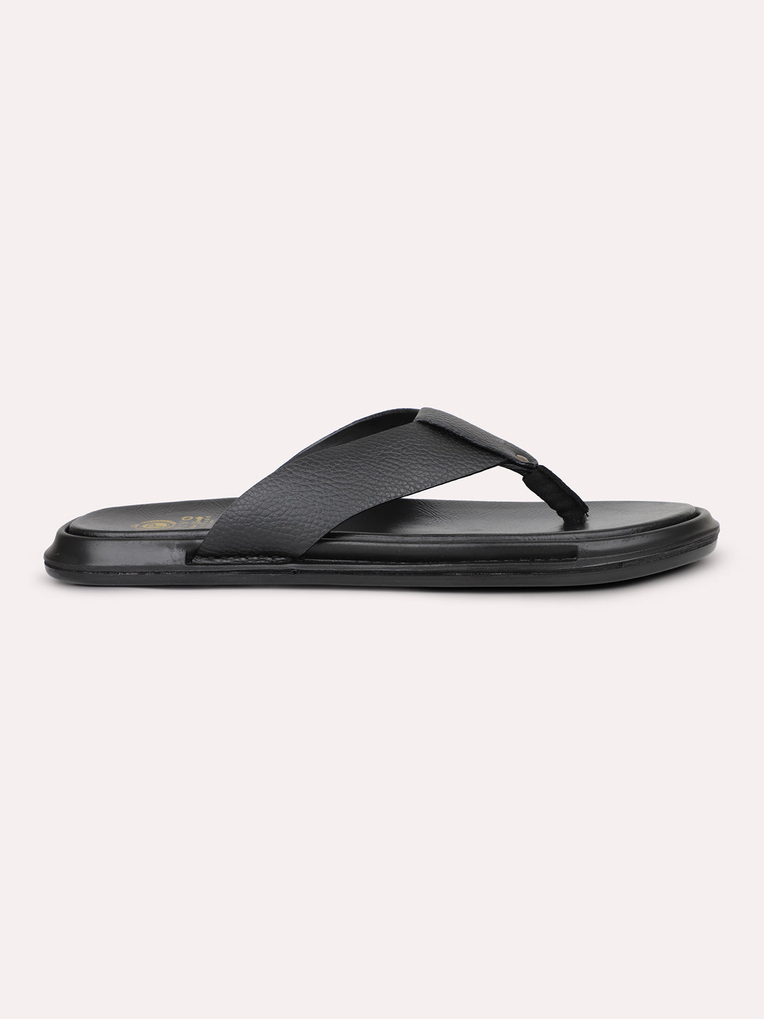 Men Black Textured Casual Comfort Sandals