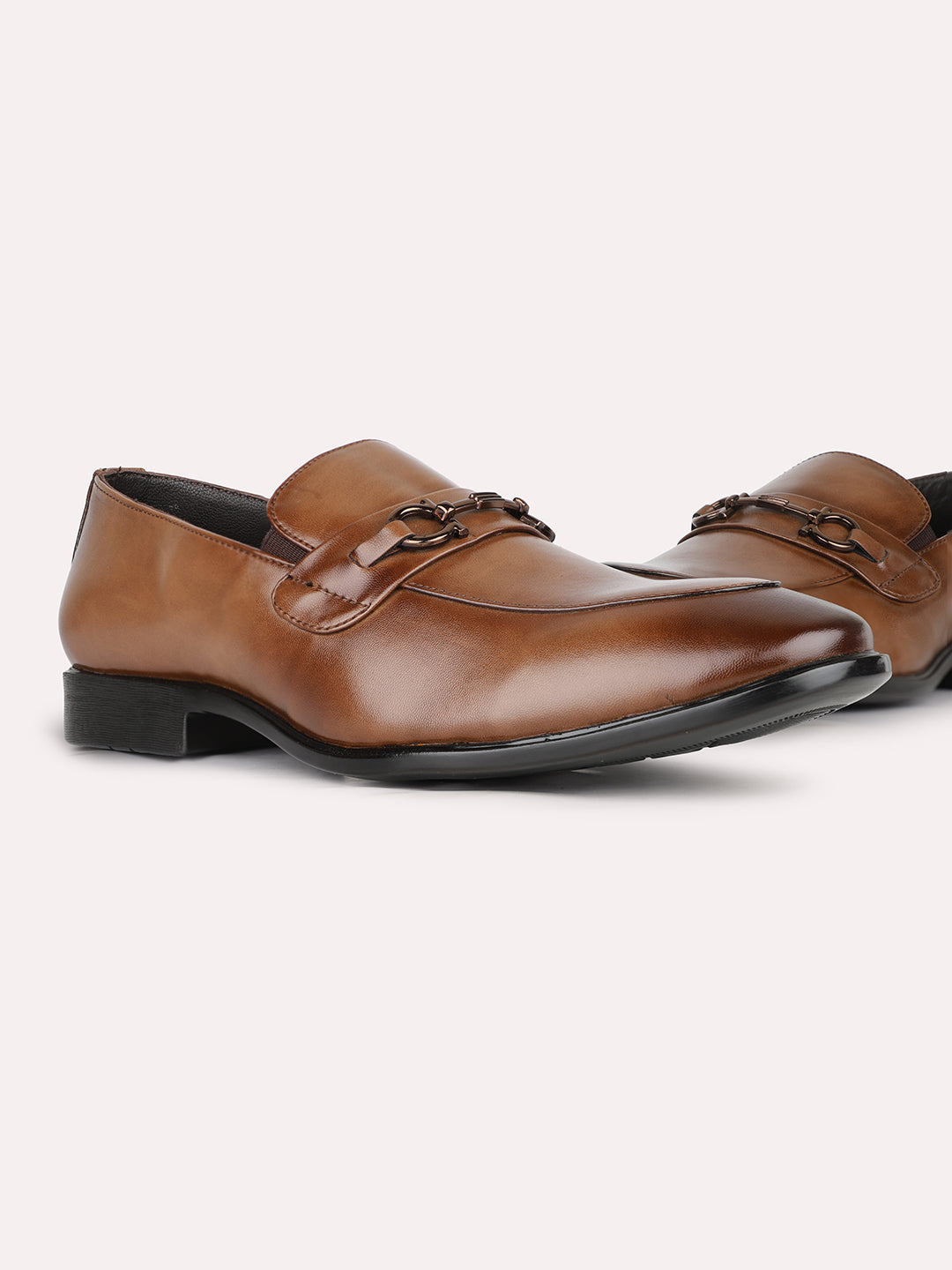 Mens Tan Casual Pointed Moccasin Shoe