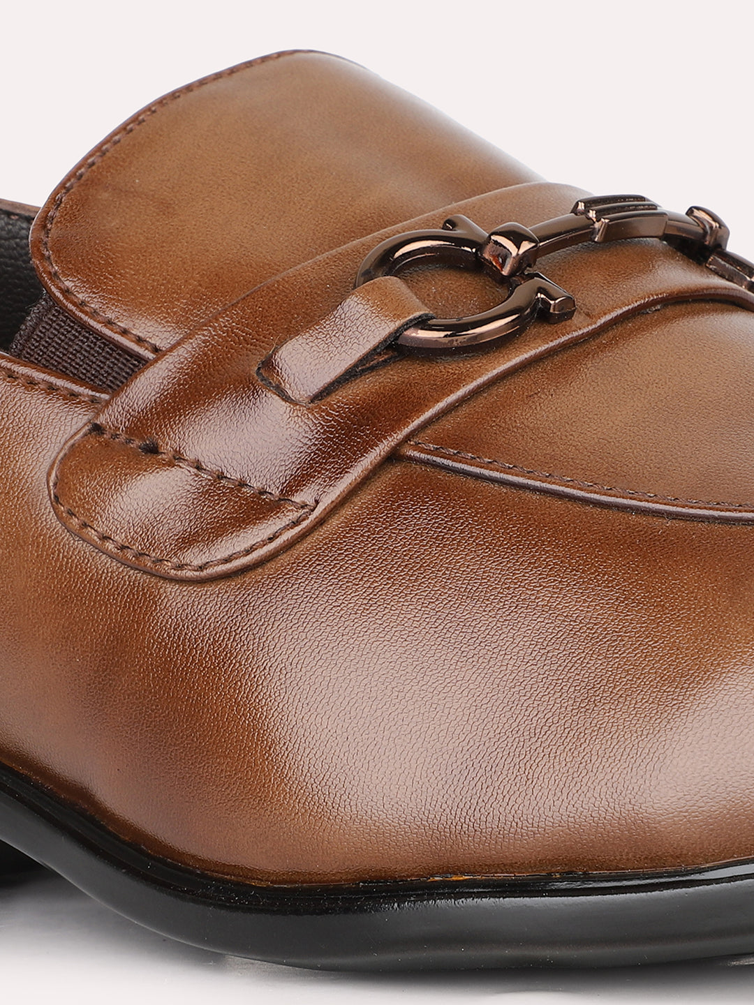 Mens Tan Casual Pointed Moccasin Shoe