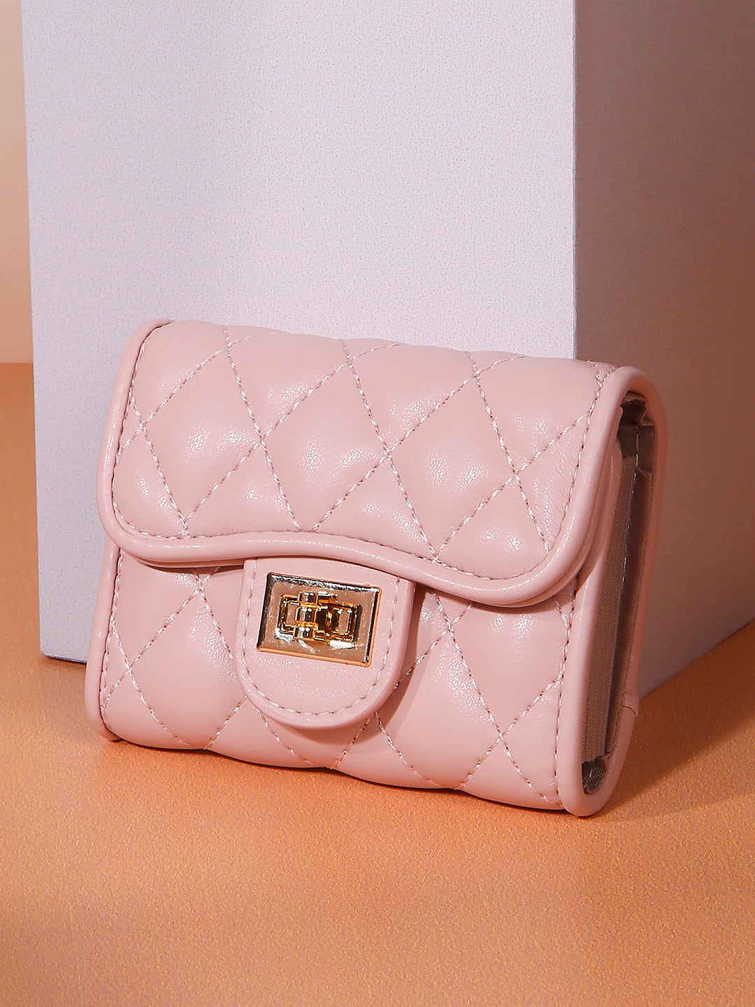 Inc.5 Women Pink Textured Card Holder Wallet
