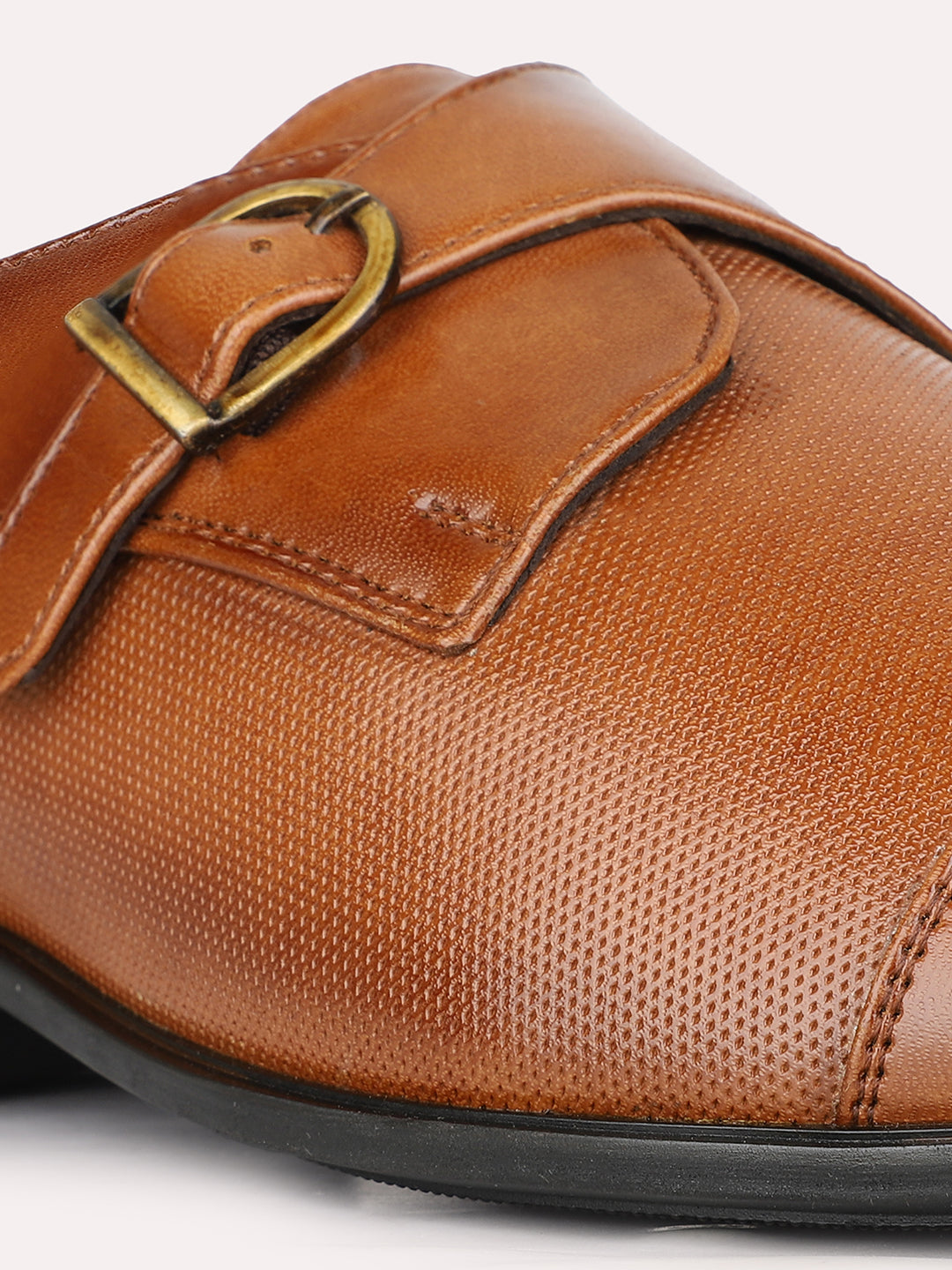 Mens Tan Casual Pointed Monk Shoe Shoe