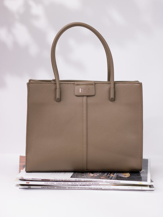 Womens Khaki Solid Handbag