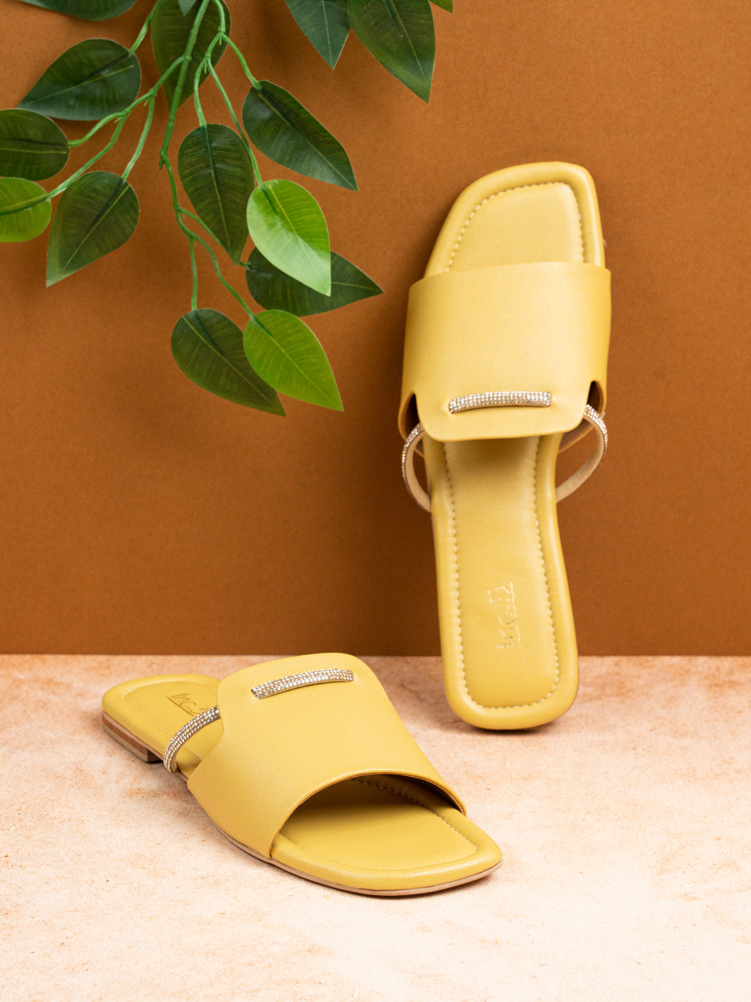 Women Yellow Casual Open Toe Flat Sandal