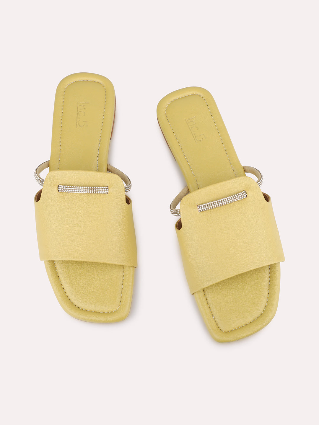 Women Yellow Casual Open Toe Flat Sandal