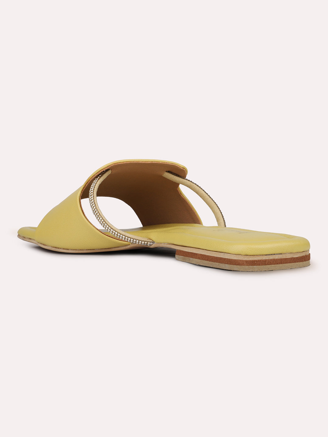 Women Yellow Casual Open Toe Flat Sandal