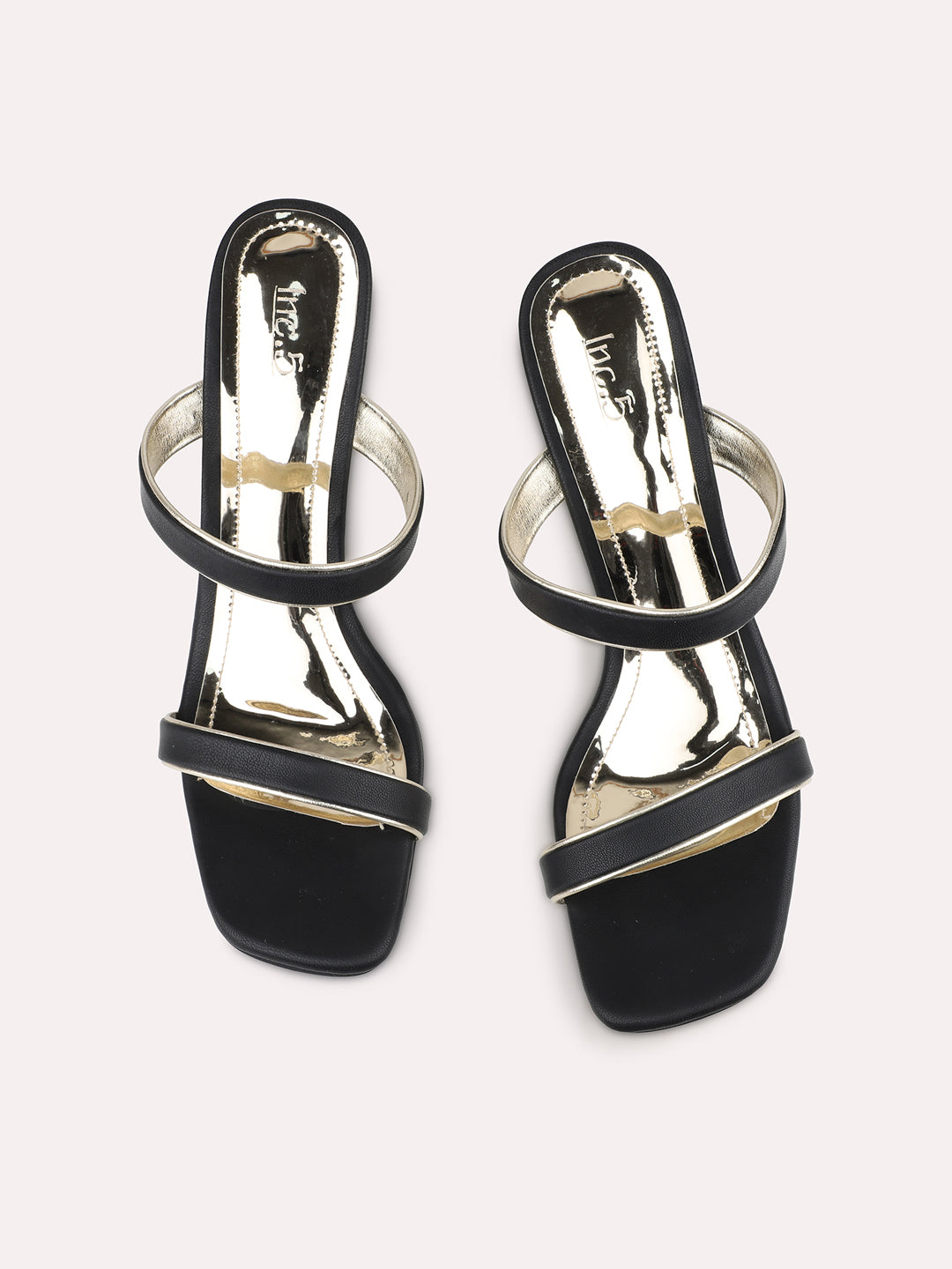 Women Black Casual Open Toe Stilettos Heel Sandal