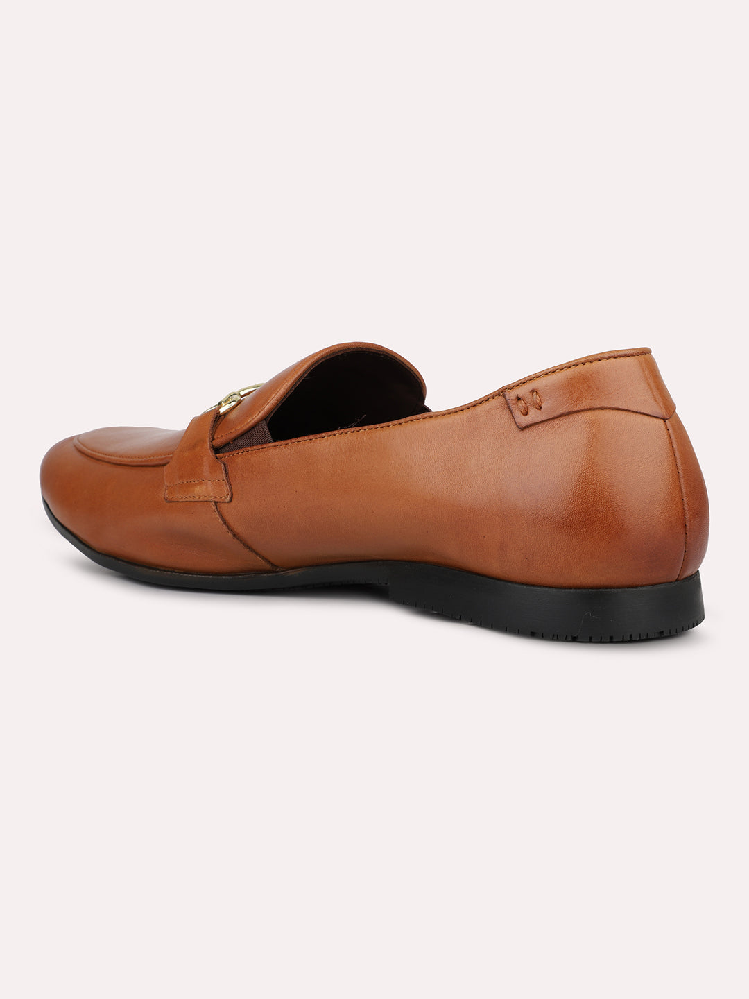 Mens Tan Solid Pointed Toe Formal Shoes