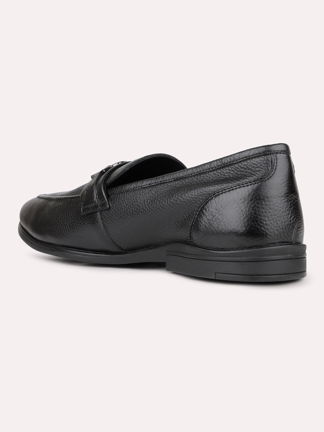 Mens Black Solid Pointed Toe Formal Shoes