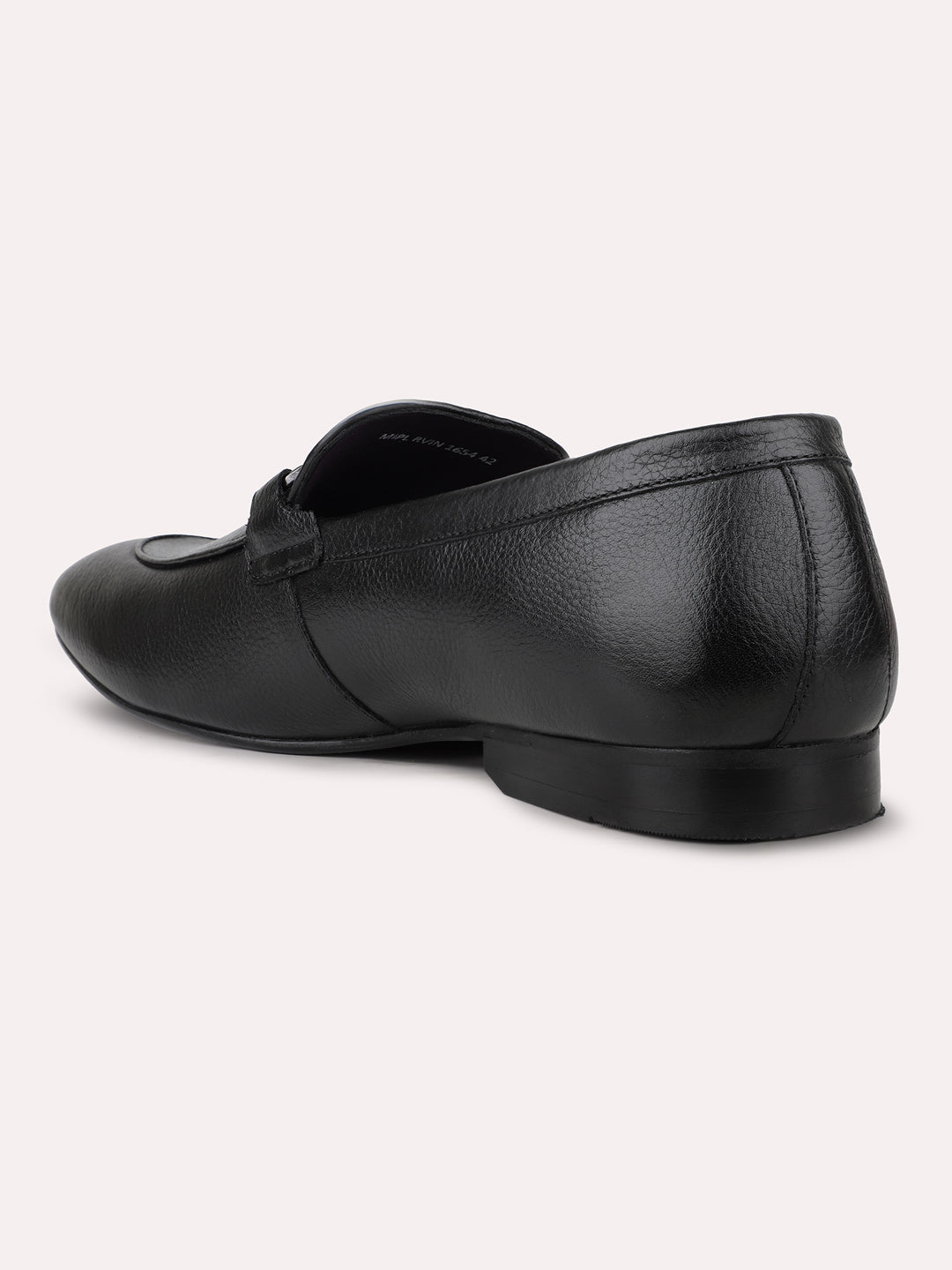 Mens Black Solid Pointed Toe Formal Shoes