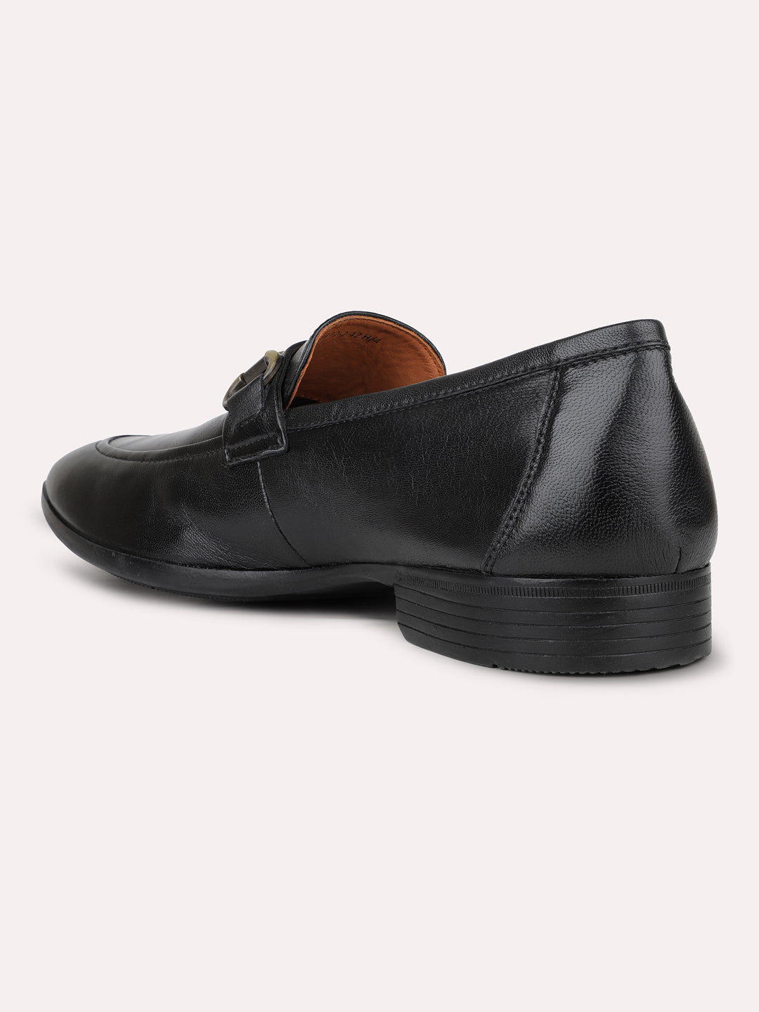 Mens Black Solid Pointed Toe Formal Shoes