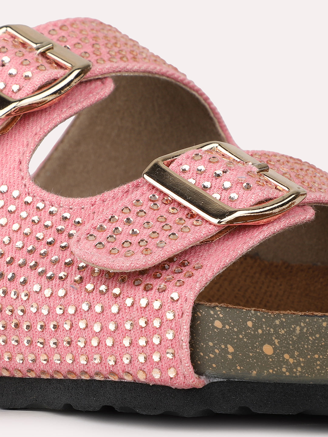 Womens Pink Casual Solid Round Toe Slip-On