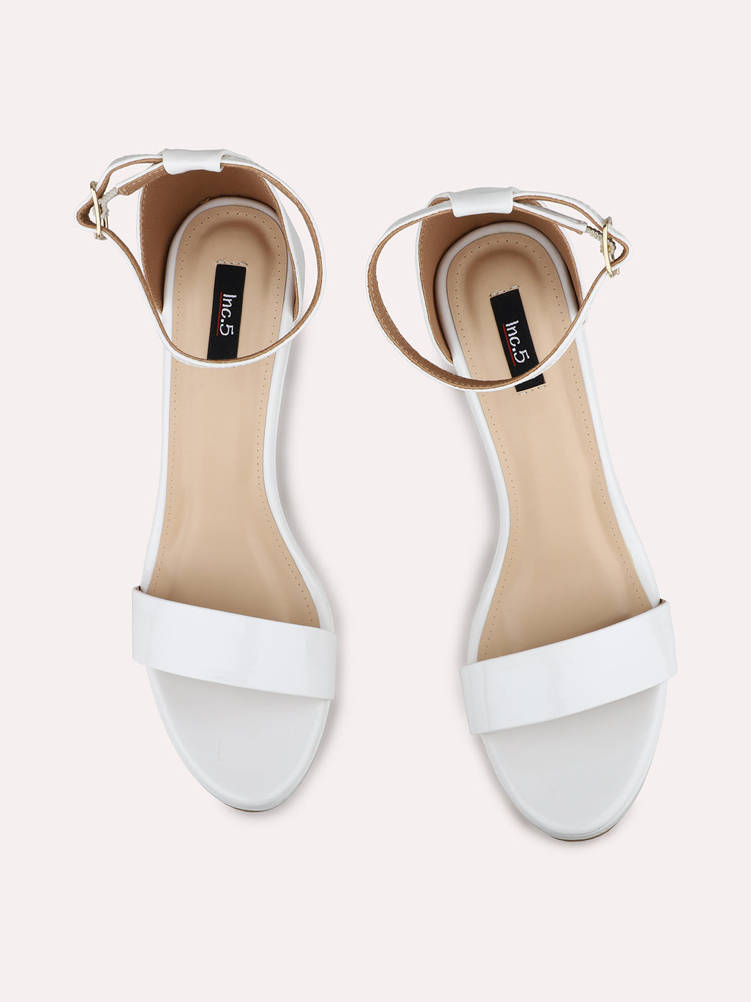 Women White Casual Open Toe High Heel Sandal