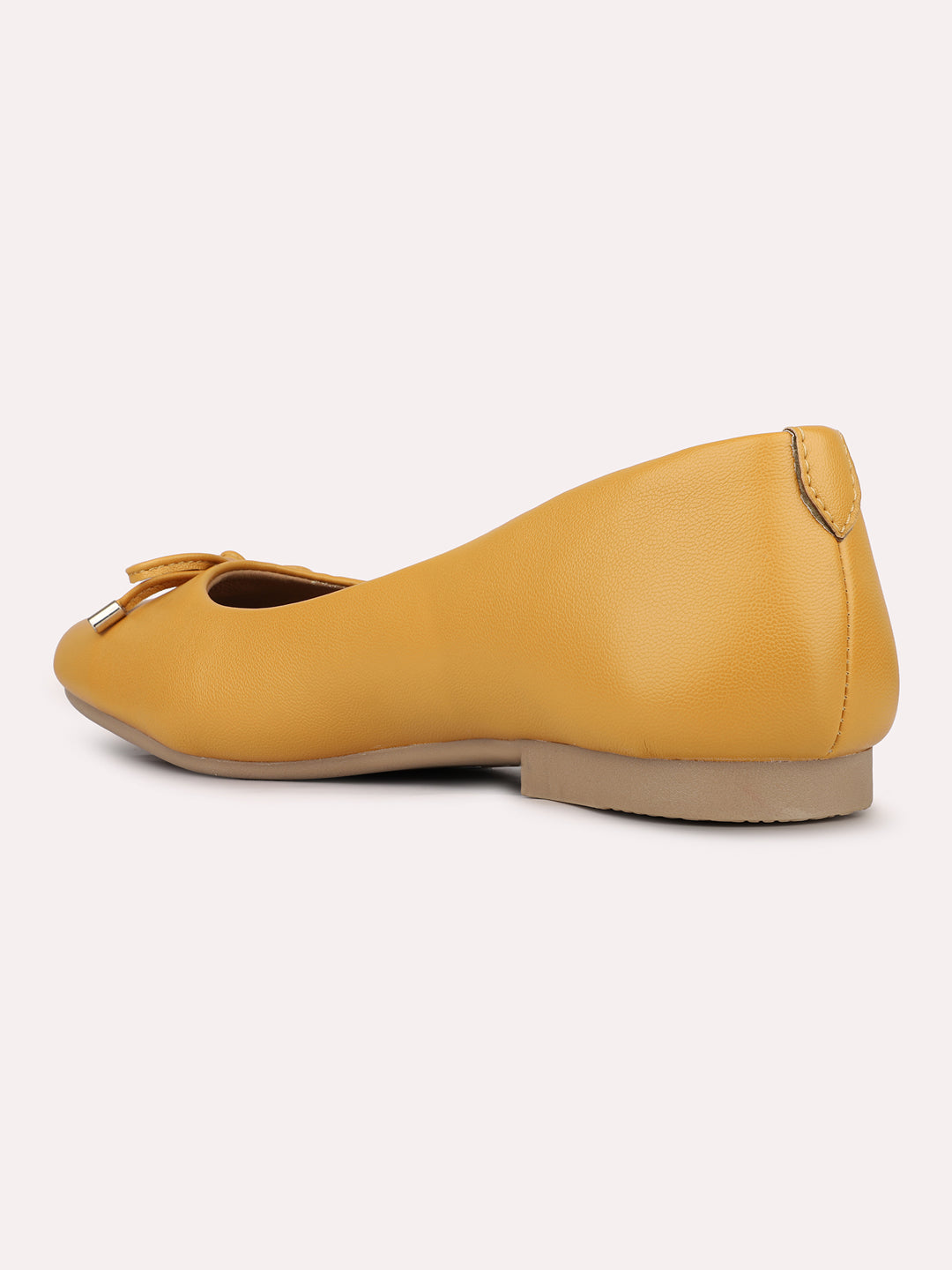 Women Mustard Casual Pointed Toe Flat Sandal